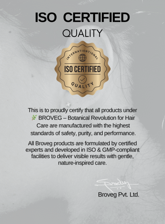 Broveg Shampoo quality certificate