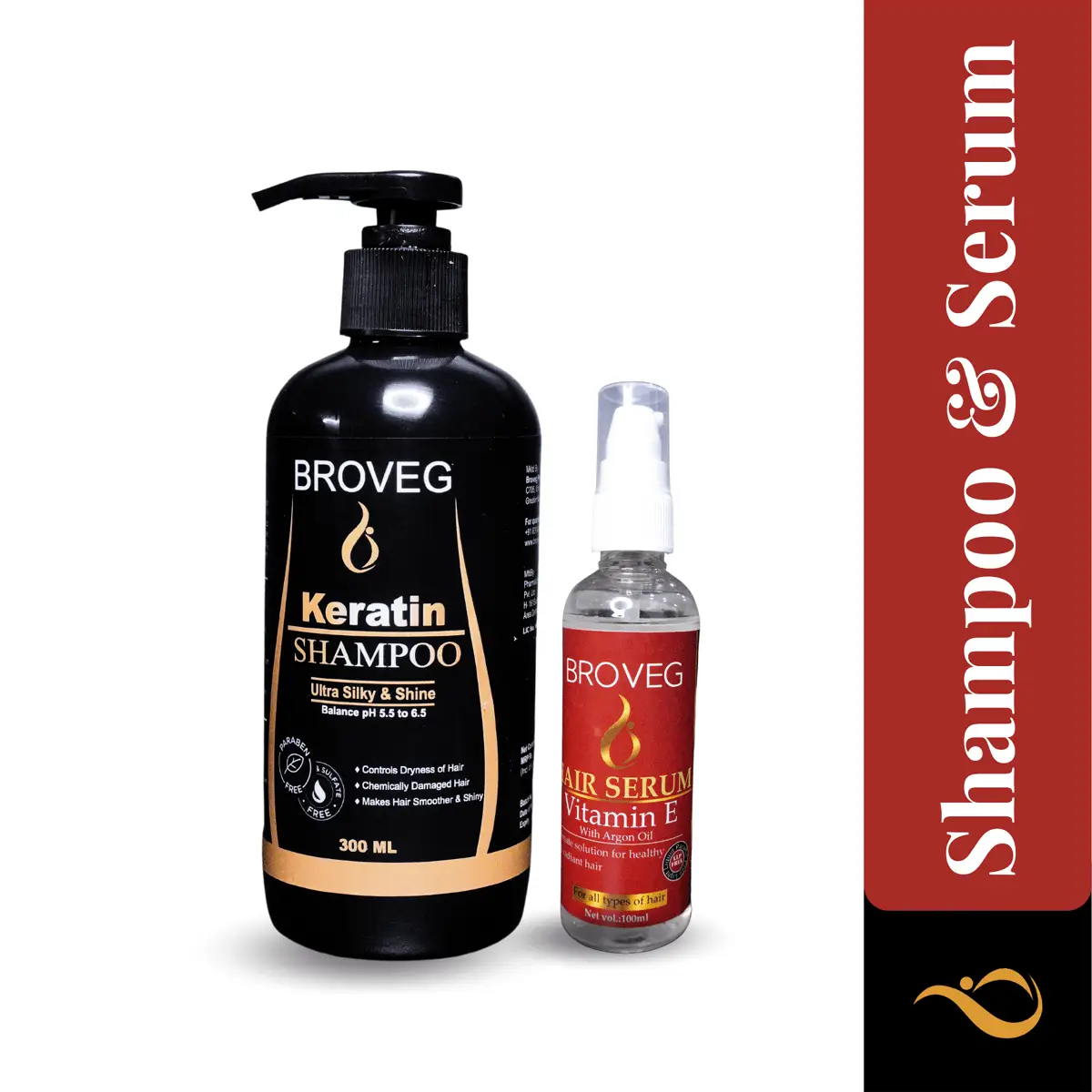 Keratin Shampoo and Serum Combo Pack